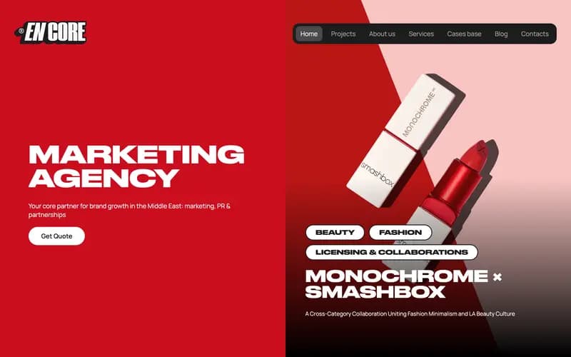 Encore MENA website preview