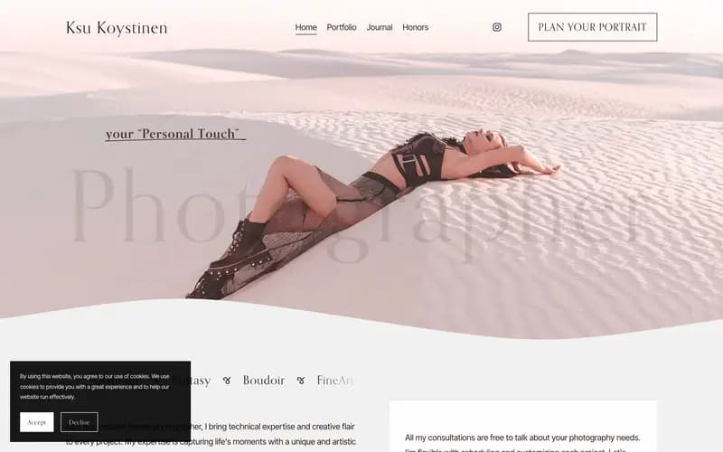 Ksu Koystinen Photography website preview