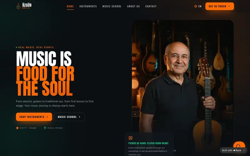 Özgür Müzik | Alanya Müzik Evi website preview