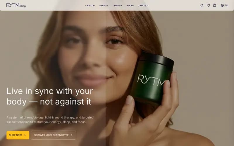 Rytm Shop website preview